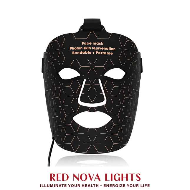 Red Light Therapy Face Mask – LED Skin Rejuvenation Mask with Red, Blue, Yellow + NIR (460–850nm)